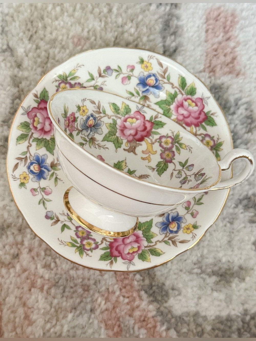 Vintage Rochester Royal Stafford Floral Chintz Teacup And Saucer